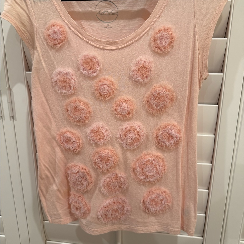 INC International Concepts Light Pink Knit Top